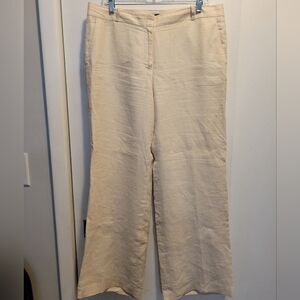 Wide leg Talbot's linen trousers